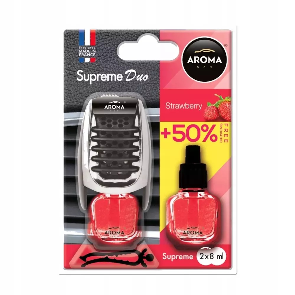 ZAPACH AROMA CAR SUPREME DUO STRAWBERRY 1