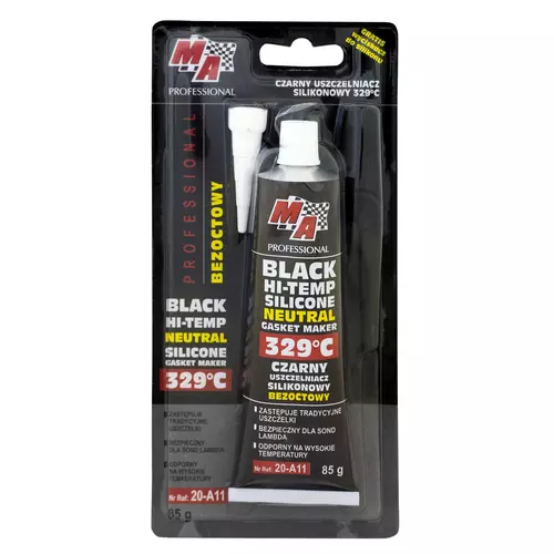 MA PROFESSIONAL - Uszczelniacz Silikonowy Czarny 329°C-85g "bezoctowy" 1