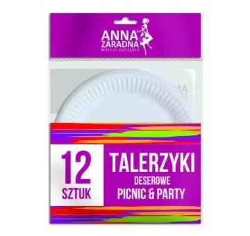 AKC. GRILL Talerzyki deserowe papierowe okrągłe 12SZT 1